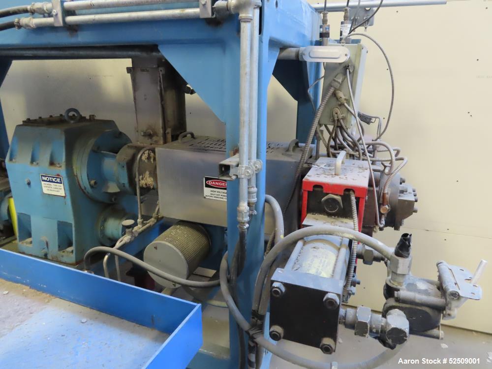 Used Farrel CP23 Compounding System consisting of: (1) Farrell continuous mixer, type 2LM; Control Panel, Hydraulic power pack for screen changer; Stand and miscellaneous components; K-Tron control p...