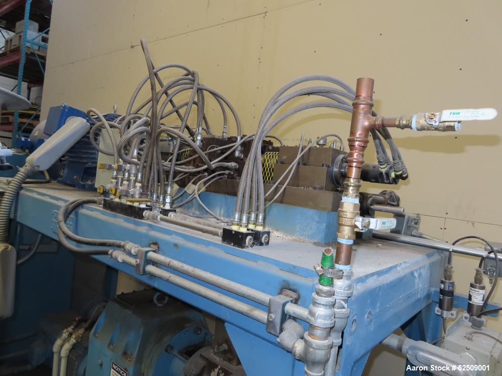 Used Farrel CP23 Compounding System consisting of: (1) Farrell continuous mixer, type 2LM; Control Panel, Hydraulic power pack for screen changer; Stand and miscellaneous components; K-Tron control p...