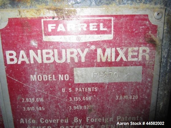 Used- Farrel Banbury Mixer, Model F270 