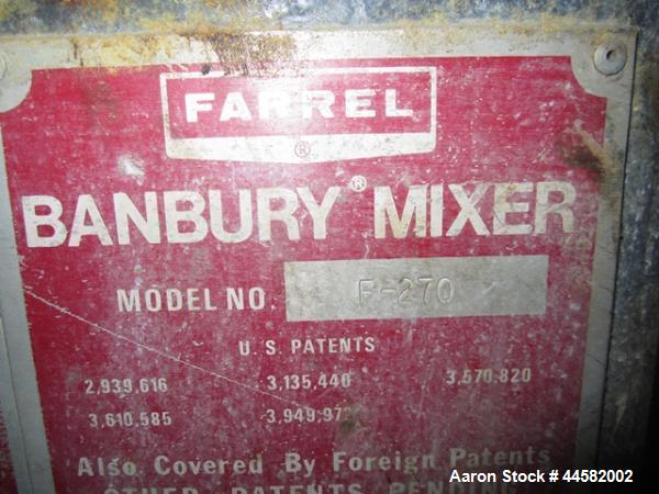 Used Farrel Banbury Mixer, Model F270 