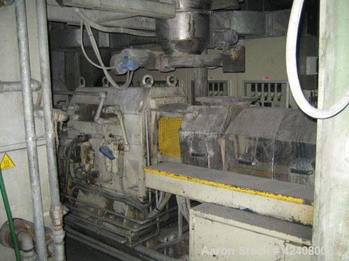 Used Maris TM 92 Compounding Line with a co-rotating twin screw extruder, 3.62" (92 mm) screws, L/D 44, output 1323 - 2201 lbs/hr (600-1,000 kg/hr). Used for PA 6/66 // ABS // PBT // PS // PP // PE. ...