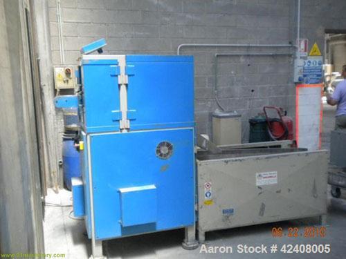 Used Maris TM40MW Compunding Line, comprised of a Maris co-rotating twin screw extruder, screw diameter 1.58" (40 mm), L/D 40, screw speed 550 rpm, 40 hp/30 kW motor, (2) side feeders, (11) thermo co...