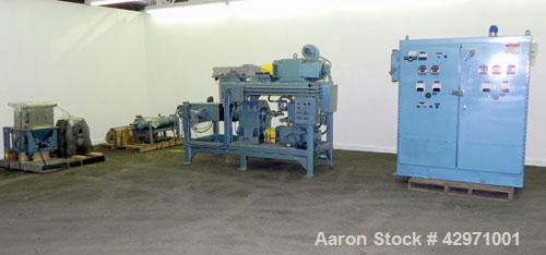 Used Technical Process & Engineering Compounding System, Type 2E1. Consisting of: (1) Compact Processor 2E1 Continuous Mixer. Cored rotors driven by an 30 hp, volt, 1150 rpm DC motor. (1) approximate...