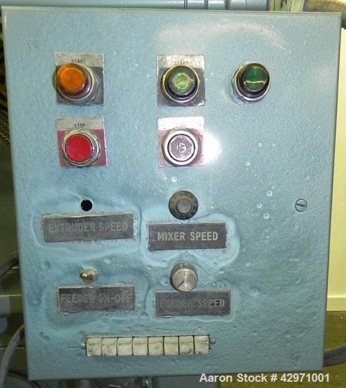 Used Technical Process & Engineering Compounding System, Type 2E1. Consisting of: (1) Compact Processor 2E1 Continuous Mixer. Cored rotors driven by an 30 hp, volt, 1150 rpm DC motor. (1) approximate...
