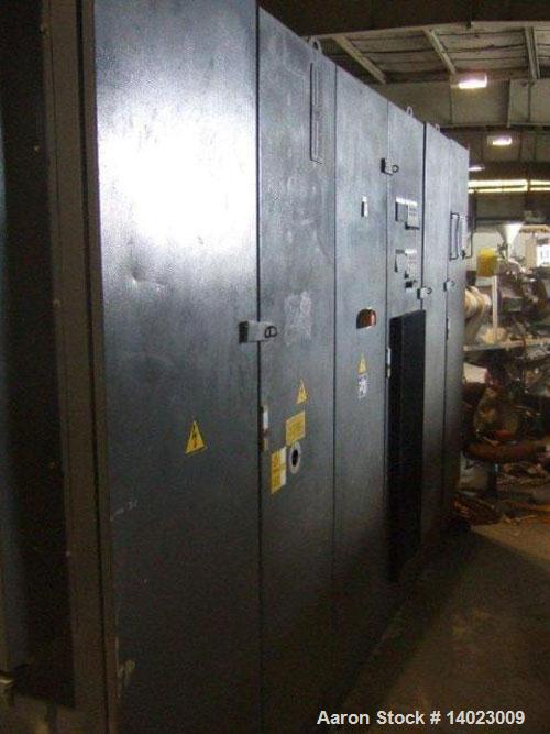 Used Reifenhauser BT3500-2-142-17V Recycling Line.  Screw diameter 142 mm.  174 hp/130 kW.  Included in the line:  (1) die face cutter, (1) pellet cooler, (1) control panel.