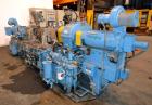 Used Compounding Line Consisting Of: (1) Farrel size 4LMSD Continuous Mixer. Modified top feed, side discharge. Oil heated, over-under rotor design. Driven by a 150hp, 500 volt, 1750 rpm DC motor thr...