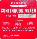 Used Farrel CP23 Compounding System consisting of: (1) Farrell continuous mixer, type 2LM. Cored rotors driven by a 30 hp, 500 volt, 1150 rpm DC motor. (1) Farrell 3-1/4