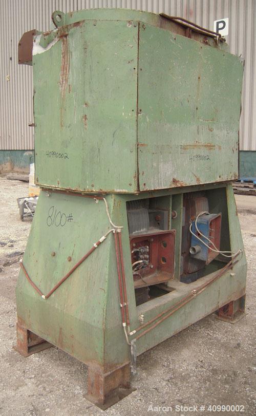 Used Densifier, Carbon Steel. Oval shaped bowl approximately 64" long x 31" wide x 42" deep. (2) bottom blades, each driven by a 132 kW (176.9 hp), 3/60/208 volt, 1780 rpm motor. Hinged top cover wit...