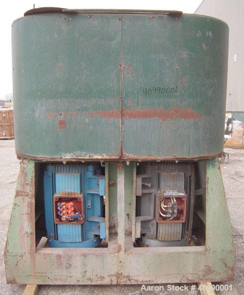 Used Densifier, Carbon Steel. Oval shaped bowl approximately 70" long x 35" wide x 40" deep. (2) bottom blades, (1) driven by a 175 hp, 3/60/460 volt, 1780 rpm motor, (1) driven by an approximate 175...