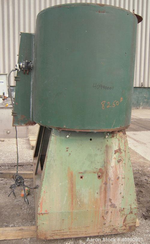 Used Densifier, Carbon Steel. Oval shaped bowl approximately 70" long x 35" wide x 40" deep. (2) bottom blades, (1) driven by a 175 hp, 3/60/460 volt, 1780 rpm motor, (1) driven by an approximate 175...