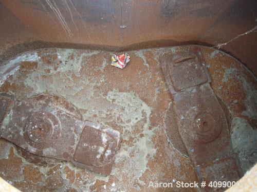 Used Densifier, Carbon Steel. Oval shaped bowl approximately 70" long x 35" wide x 40" deep. (2) bottom blades, (1) driven by a 175 hp, 3/60/460 volt, 1780 rpm motor, (1) driven by an approximate 175...