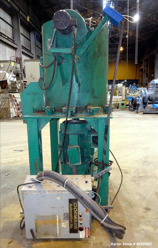Used Odawara Automation Densifier, Carbon Steel. Approximate 38" diameter x 46" deep mixing chamber. Flat top with feed opening, side bottom discharge with door, side access door. Single tier bottom ...