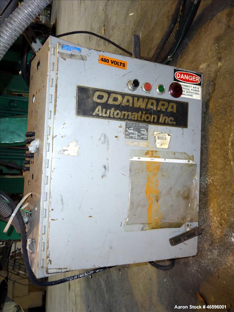 Used Odawara Automation Densifier, Carbon Steel. Approximate 38" diameter x 46" deep mixing chamber. Flat top with feed opening, side bottom discharge with door, side access door. Single tier bottom ...