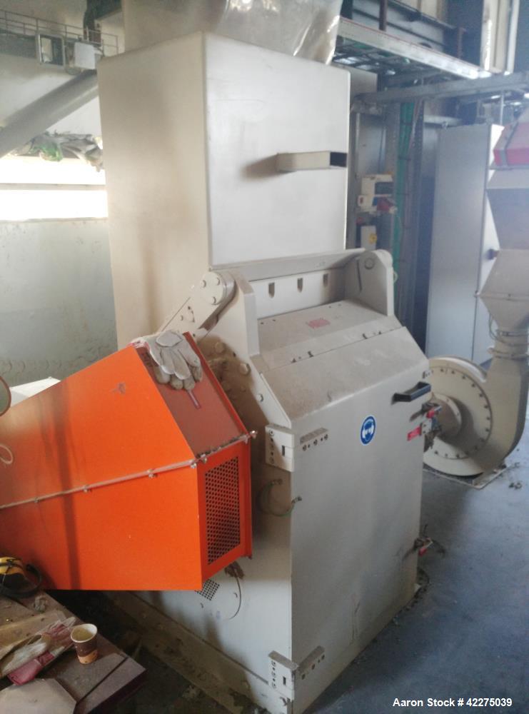 Used Pallmann Agglomerator PFV250 completely automatic process machine as new. Only 700 worked hours, year 2014. Knife Mill infeed 500 X 700 mm. Rotor type F - diameter 500 mm.- length 700 mm. Rotor ...