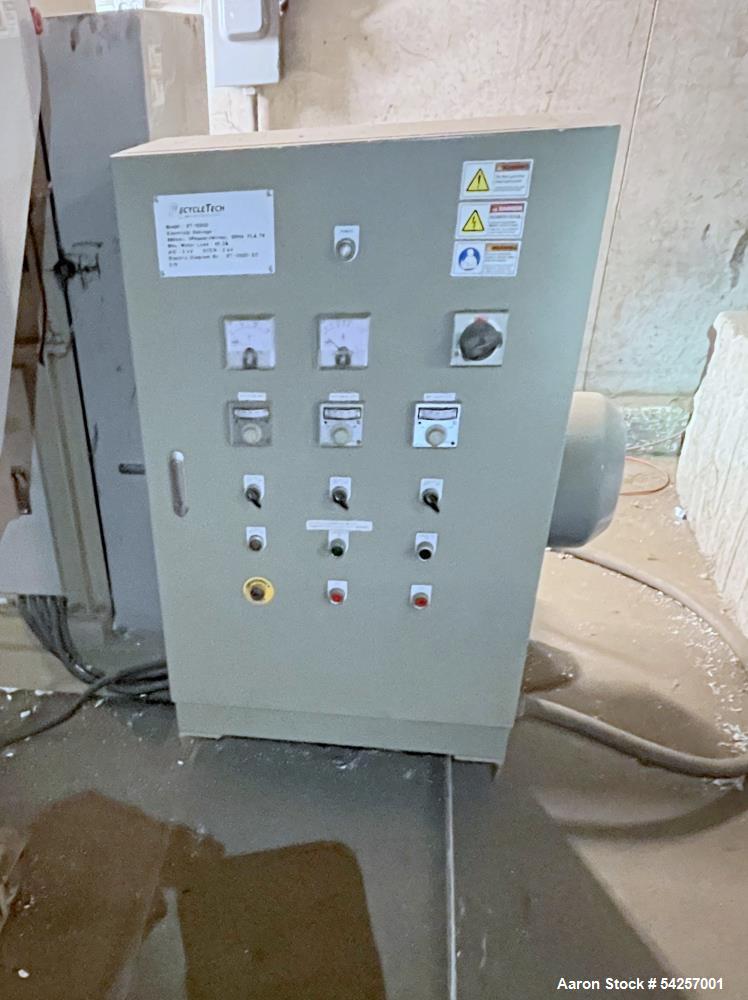 Used RecycleTech XT-500D EPS Foam Densifier | 500 lbs/hr | 90:1 Reduction | 34.5" x 29" Hopper | 480V/70A