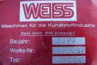 Used Weiss Densifier, model RL600, carbon steel. Approximately 600 liter capacity. Oval shaped bowl 26'' x 50'' x 43'' deep. (2) Bottom blades, each driven by an approximate 50 hp motor. Back outlet ...