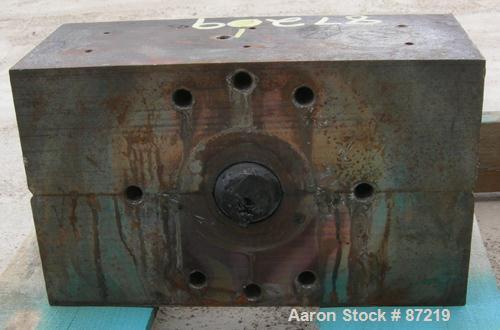 USED: Approximately 30 hole strand die last used with 4-1/2" extruder.