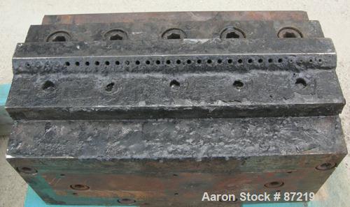 USED: Approximately 30 hole strand die last used with 4-1/2" extruder.