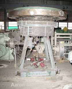 USED: GEC 36" blown film die including air ring. Mounted on a cart with casters.  Last used with approximate 4.5" extruder.