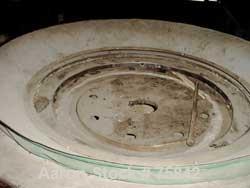 USED: GEC 36" blown film die including air ring. Mounted on a cart with casters.  Last used with approximate 4.5" extruder.