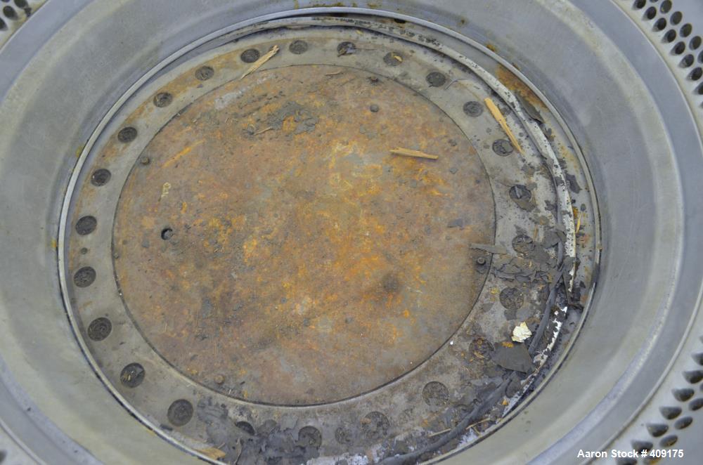 Used Gloucester Engineering Blown Film Die, Approximate 28" diameter. Includes an air ring, and cart.