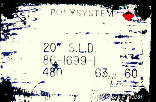 USED: Polysystem 20" single layer blown film die, model 20" SLD