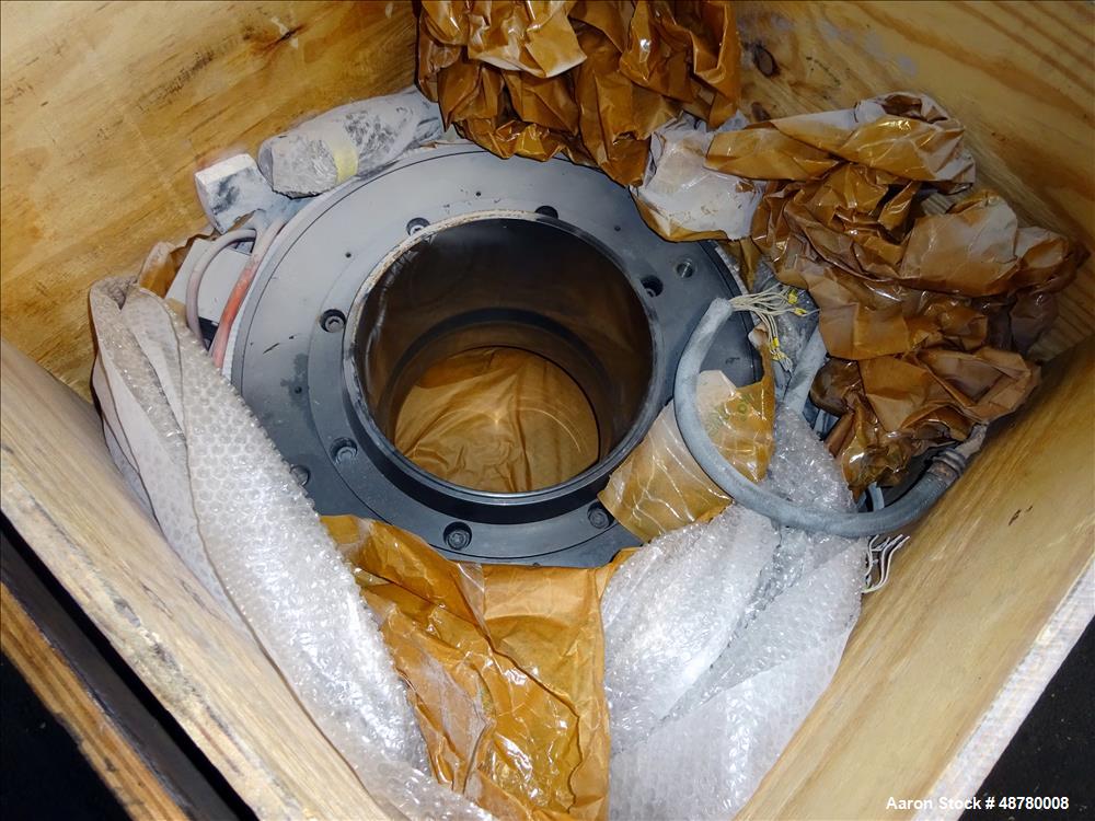 Used Windmoller & Holscher blown film head, type 214/315-3 ZJK. 10.92" (280 mm) dia. inner ring. Incl. motor. On (4) wheels.