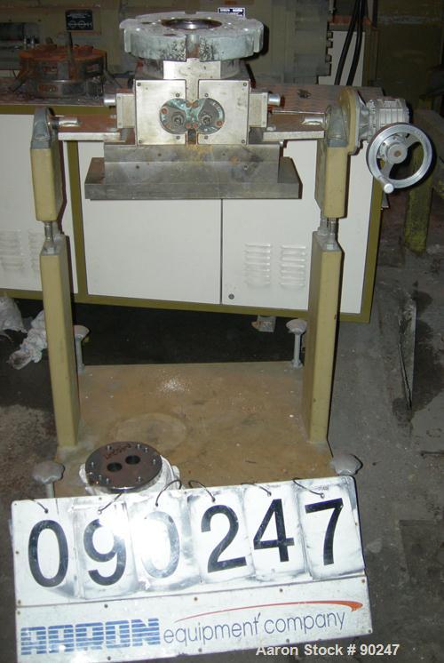USED: Dual manifold adapter. Last used on a 92 mm twin screw extruder.