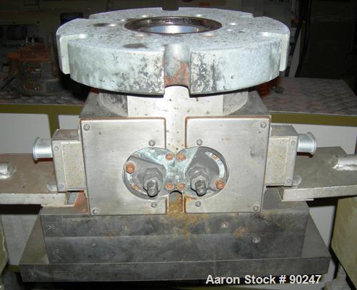USED: Dual manifold adapter. Last used on a 92 mm twin screw extruder.