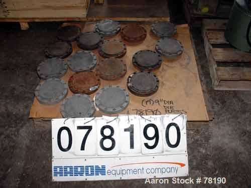 USED: 9" diameter parts for Buss Ko-Kneader.