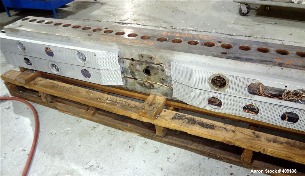 Used 78" wide sheet die. 1" diameter back center feed.
