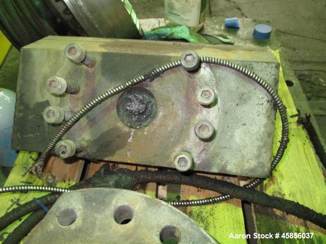 Used Ribbon Slot Die 10". Fed from 1.5" heated feed throat, 8.5" diameter feed side.
