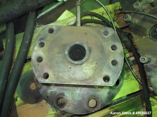 Used Ribbon Slot Die 10". Fed from 1.5" heated feed throat, 8.5" diameter feed side.