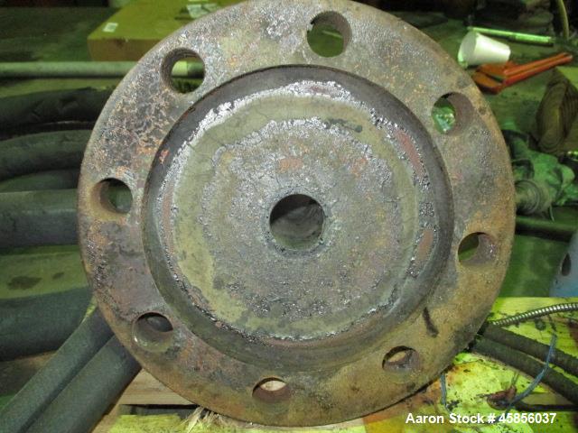 Used Ribbon Slot Die 10". Fed from 1.5" heated feed throat, 8.5" diameter feed side.