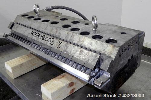 Used Allied Dies 28 Wide Flex Lip Sheet Die, Model ADRW, Job #99-1306-0102. No choker bar. 1" Back center feed. 1/460 Volt.