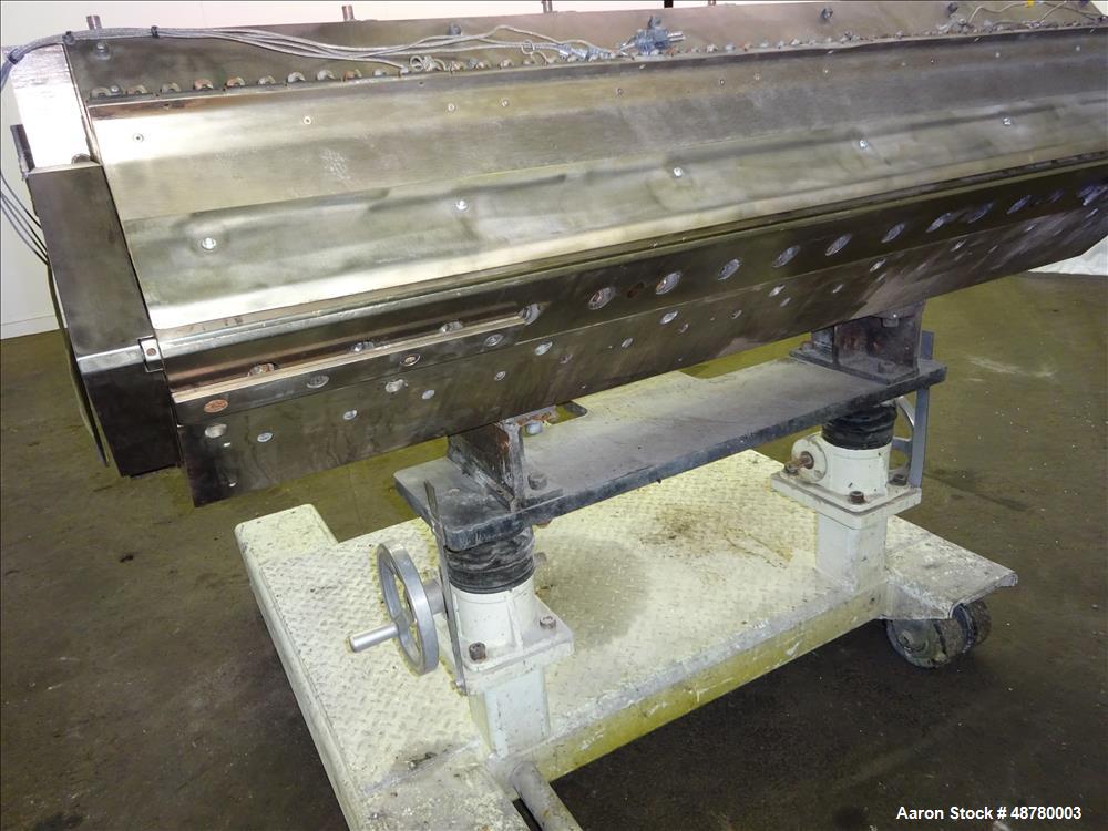 Used Cloeren Epoch IV Fixed Geometry multi layer Sheet Die. 58.5" (1500 mm) Working length, 62.5" (1600 mm) total length, 0-3.8 mm die gap range, flex lip type 2 mm.Removable lower lip. Lip adjustmen...