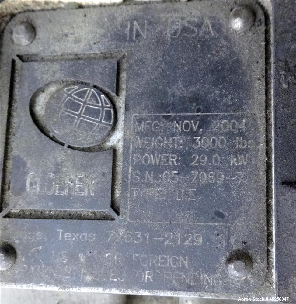 Used Cloeren 54" wide sheet die, back center feed, serial# 05-7969-7, built 2004, mounted on a cart