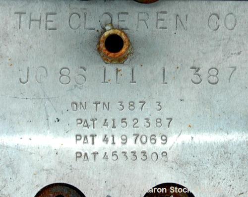 Used Cloeren 5 Layer Co-Extrusion Sheet Die, 10" wide. 1/2" back center feed. Missing side plate and lower lip.