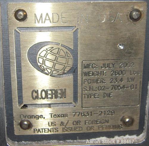 Used- Cloeren 22" Wide Manual 3 Layer Flex Lip Extrusion Die 