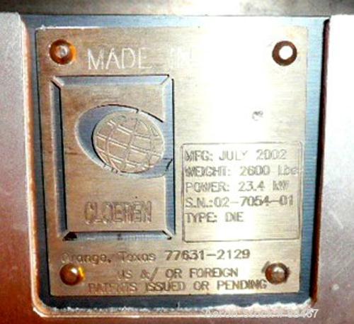 Used Cloeren 22" Wide Manual 3 Layer Flex Lip Extrusion Die 
