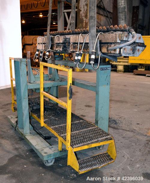 Used EDI 90" Wide Extrusion Die, Model Ultraflex HR75. Job# 93-15194-1-2. Back center feed. Includes die stand.