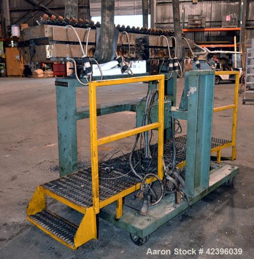 Used EDI 90" Wide Extrusion Die, Model Ultraflex HR75. Job# 93-15194-1-2. Back center feed. Includes die stand.