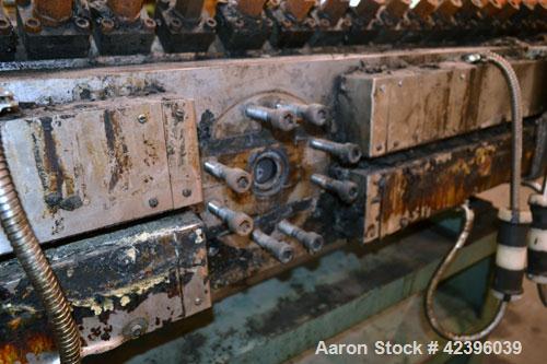 Used EDI 90" Wide Extrusion Die, Model Ultraflex HR75. Job# 93-15194-1-2. Back center feed. Includes die stand.