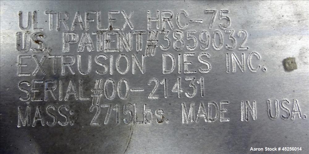 Used EDI Extrusion Dies 54" Wide Ultraflex Sheet Die, Model HRC-75