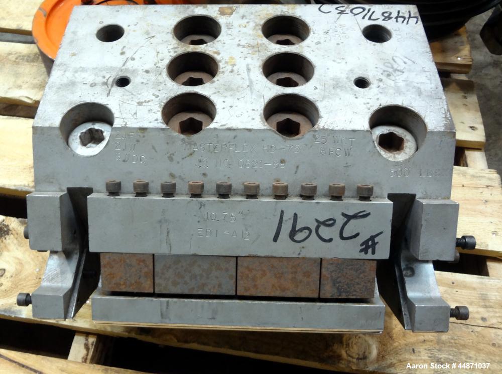 Used EDI 10.75" Wide MasterFlex H-75 Sheet Die.  Back center feed.  Serial #0821-89, built 1989.