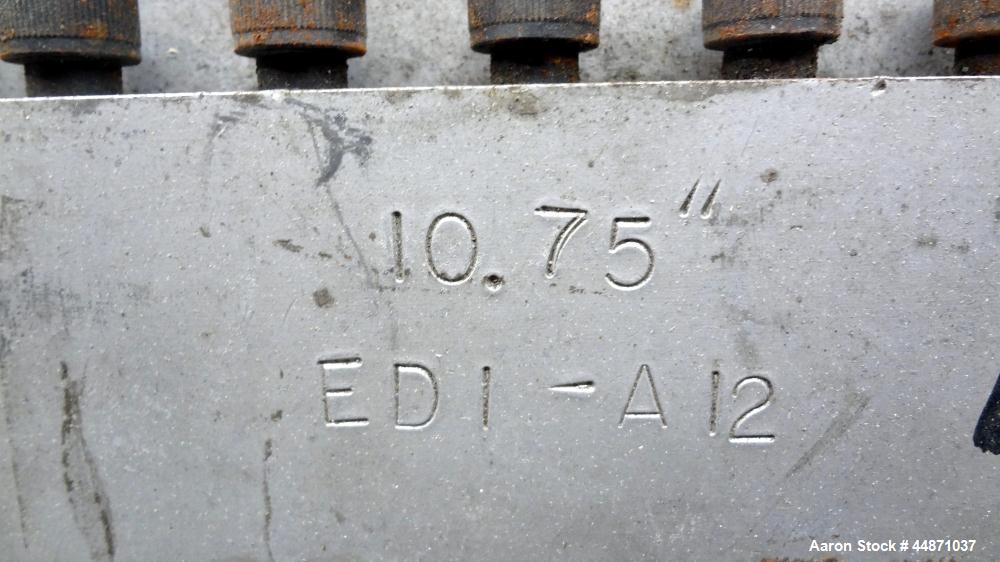 Used EDI 10.75" Wide MasterFlex H-75 Sheet Die.  Back center feed.  Serial #0821-89, built 1989.