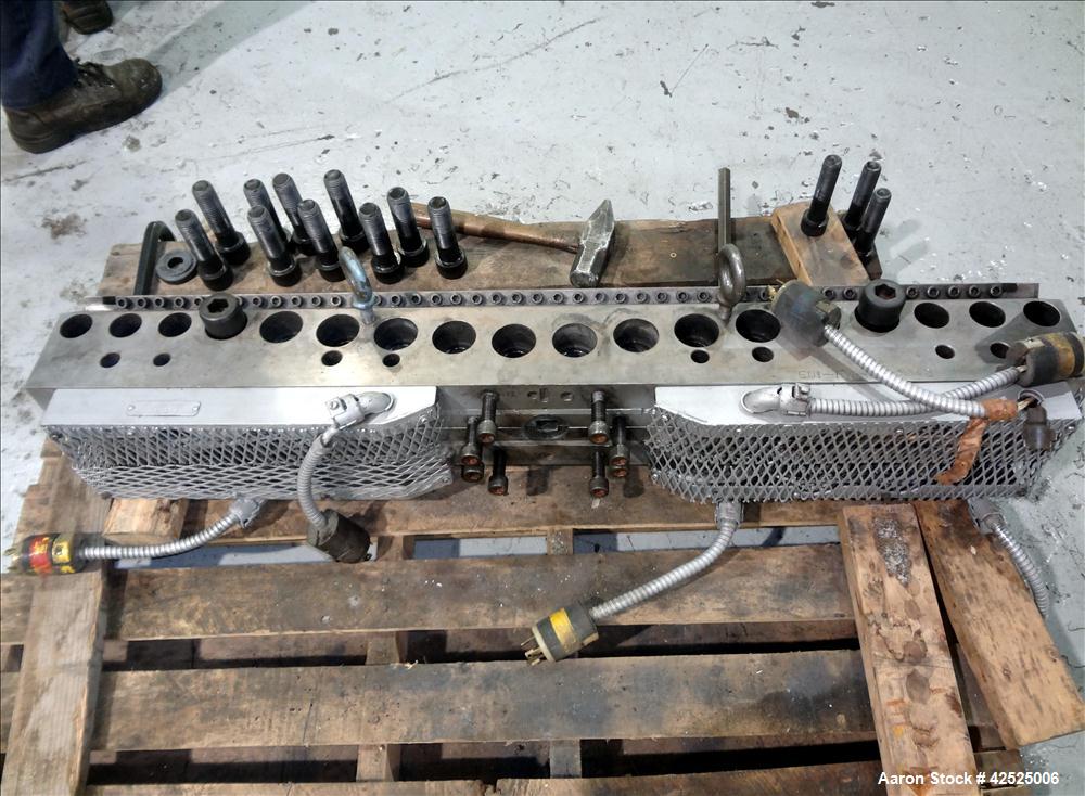 Used EDI Extrusion Die 44" Wide Sheet Die. Back center feed. Serial# RW-73-5148.