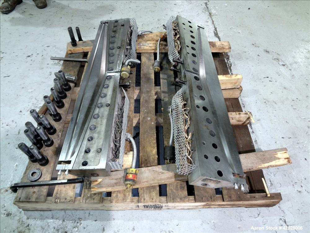 Used EDI Extrusion Die 44" Wide Sheet Die. Back center feed. Serial# RW-73-5148.