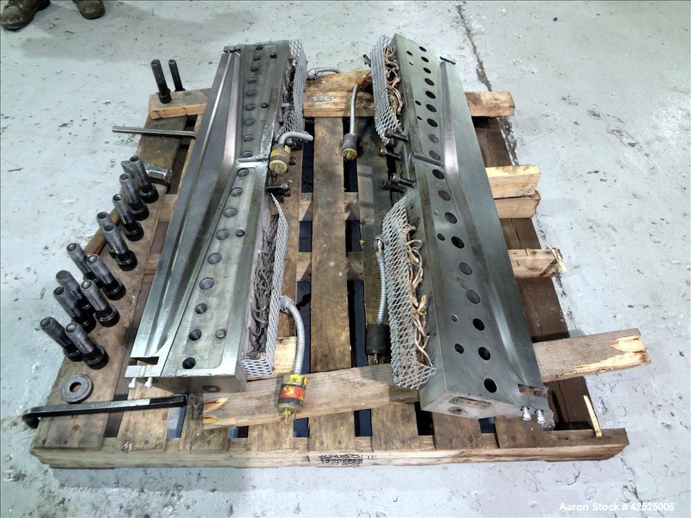 Used- EDI Extrusion Die 44" Wide Sheet Die. Back center feed. Serial# RW-73-5148.