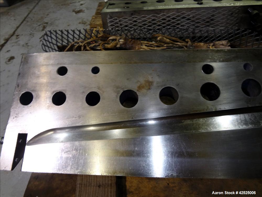 Used EDI Extrusion Die 44" Wide Sheet Die. Back center feed. Serial# RW-73-5148.